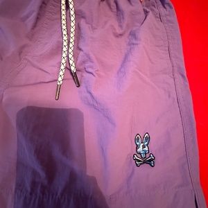 Psycho bunny swim shorts L Purple. New without tags